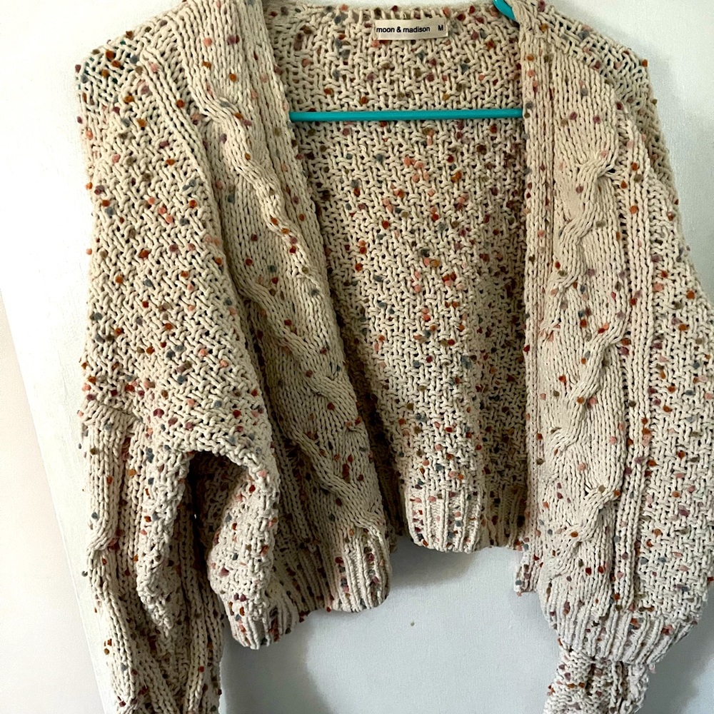 Pastel polka dot cardigan